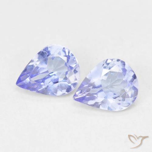 0.65ctw Naturale Viola Blu Tanzanite, Forma a pera, VVS-VS