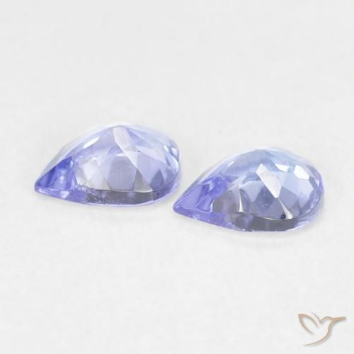 Gemme di Tanzanite Viola Blu naturale da 0.65 ct, Forma a pera, VVS-VS