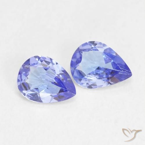 Gemme di Tanzanite Blu intenso naturale da 0.52 ct, Forma a pera, VVS-VS