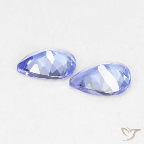 Gemme di Tanzanite Blu intenso naturale da 0.52 ct, Forma a pera, VVS-VS