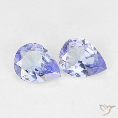 Gemme di Tanzanite Viola Blu naturale da 0.56 ct, Forma a pera, VVS-VS