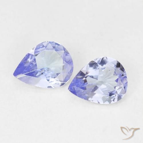 Gemme di Tanzanite Viola Blu naturale da 0.56 ct, Forma a pera, VVS-VS