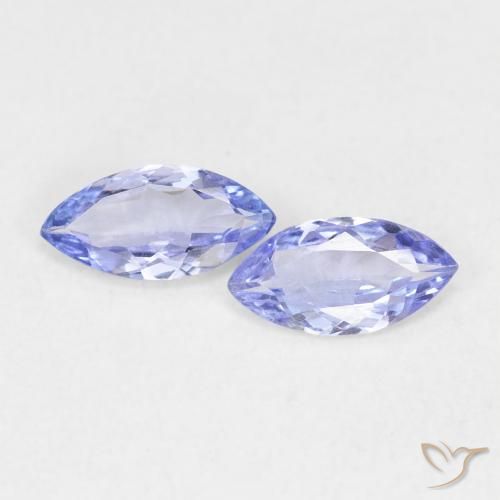 0.60ctw Naturale Viola Blu Tanzanite, Taglio marquise, VVS-VS