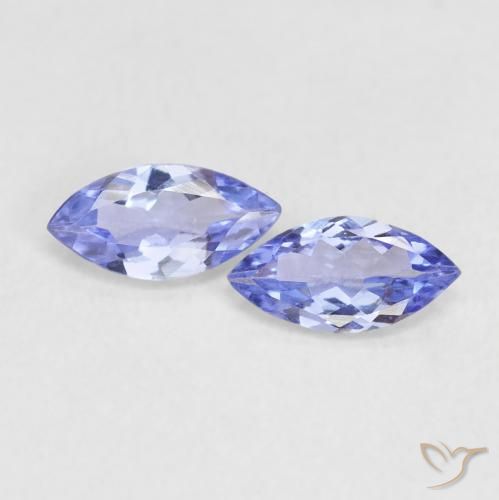 Gemme di Tanzanite Viola Blu naturale da 0.64 ct, Taglio marquise, VVS-VS