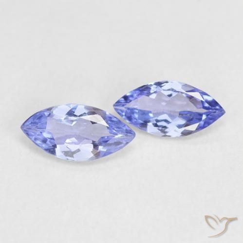 Gemme di Tanzanite Viola Blu naturale da 0.64 ct, Taglio marquise, VVS-VS