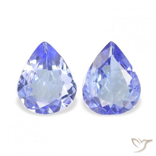0.52ctw Naturale Viola Blu Tanzanite, Forma a pera, VS