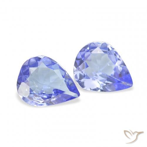 Gemme di Tanzanite Viola Blu naturale da 0.52 ct, Forma a pera, VS