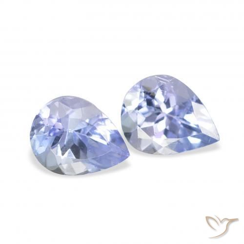 Gemme di Tanzanite Blu pastello naturale da 0.71 ct, Forma a pera, VS