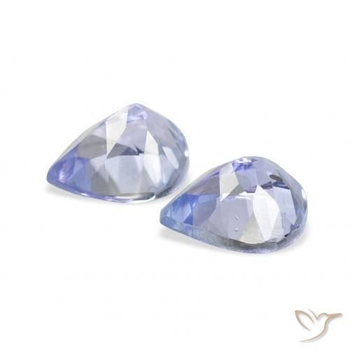 Gemme di Tanzanite Blu pastello naturale da 0.71 ct, Forma a pera, VS