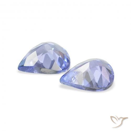 Gemme di Tanzanite Blu pastello naturale da 0.66 ct, Forma a pera, VS