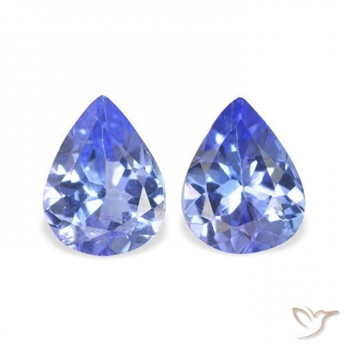 0.54ctw Naturale Viola elettrico blu Tanzanite, Forma a pera, VS