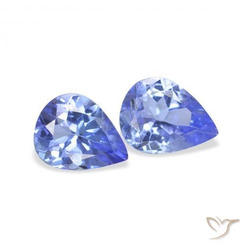 Gemme di Tanzanite Viola elettrico blu naturale da 0.54 ct, Forma a pera, VS