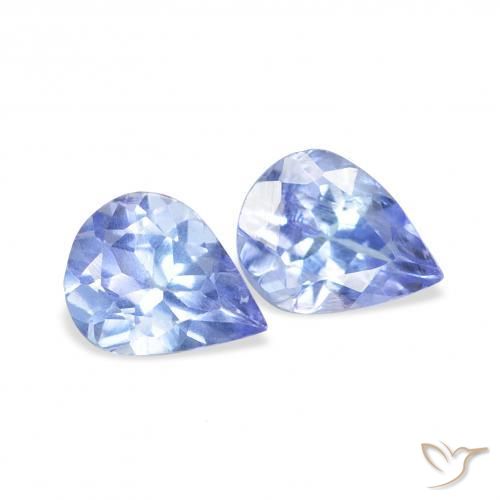 Gemme di Tanzanite Blu pastello naturale da 0.71 ct, Forma a pera, VS