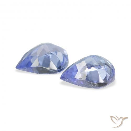 Gemme di Tanzanite Blu pastello naturale da 0.71 ct, Forma a pera, VS