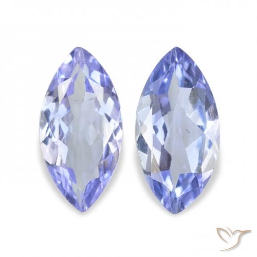Gemme di Tanzanite Blu pastello naturale da 0.70 ct, Taglio marquise, VS