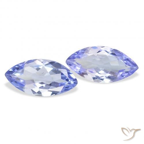 Gemme di Tanzanite Blu pastello naturale da 0.70 ct, Taglio marquise, VS