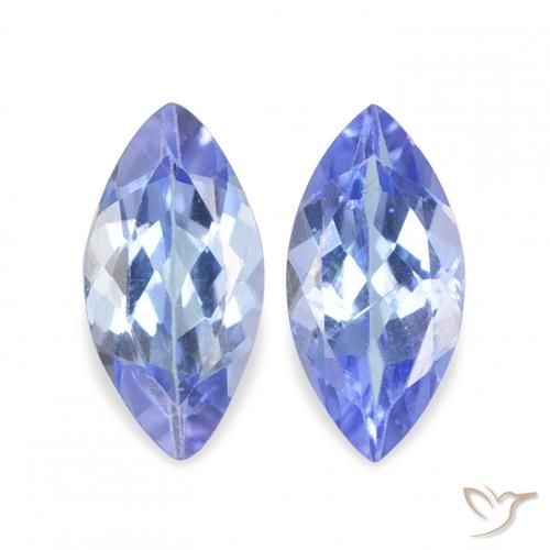 Gemme di Tanzanite Blu pastello naturale da 0.80 ct, Taglio marquise, VS