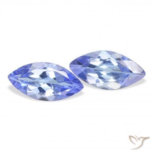 Gemme di Tanzanite Blu pastello naturale da 0.80 ct, Taglio marquise, VS