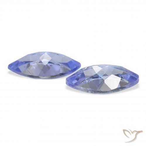 Gemme di Tanzanite Blu pastello naturale da 0.80 ct, Taglio marquise, VS