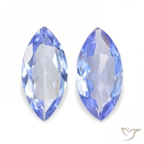 0.66ctw Naturale Blu pastello Tanzanite, Taglio marquise, VS