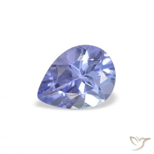 0.31ct Naturale Blu pastello Tanzanite, Forma a pera, VS