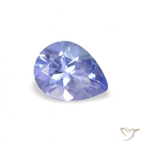 Tanzanite Blu pastello naturale da 0.31 ct, Forma a pera, VS