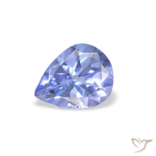 0.32ct Naturale Blu pastello Tanzanite, Forma a pera, VS