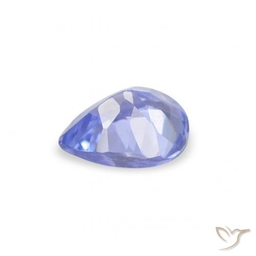 Tanzanite Blu pastello naturale da 0.32 ct, Forma a pera, VS