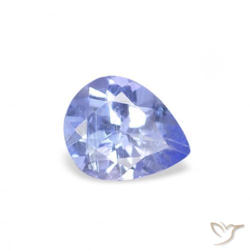 Tanzanite Blu pastello naturale da 0.31 ct, Forma a pera, VS