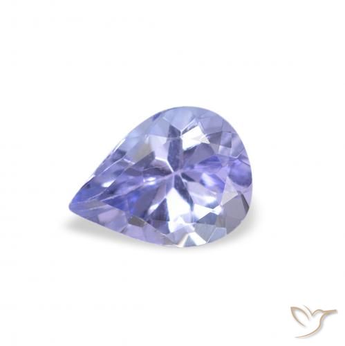 0.33ct Naturale Blu pastello Tanzanite, Forma a pera, VS