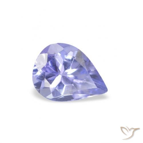 Tanzanite Blu pastello naturale da 0.33 ct, Forma a pera, VS