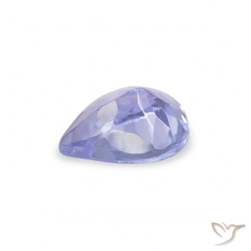 Tanzanite Blu pastello naturale da 0.33 ct, Forma a pera, VS