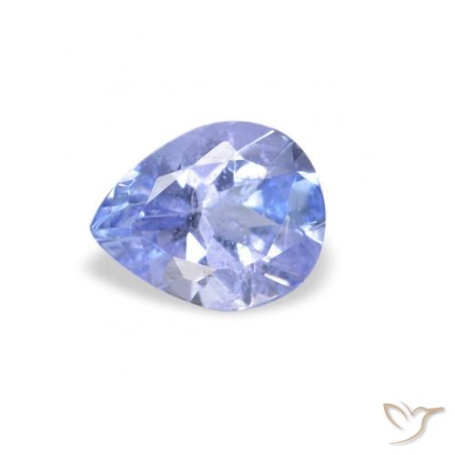 0.33ct Naturale Blu pastello Tanzanite, Forma a pera, VS