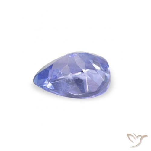 Tanzanite Blu pastello naturale da 0.33 ct, Forma a pera, VS