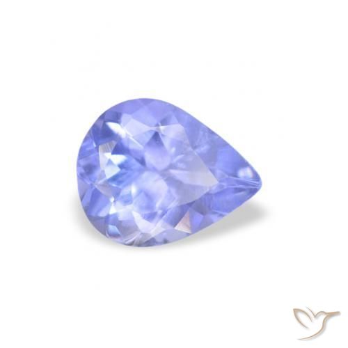 Tanzanite Viola Blu naturale da 0.34 ct, Forma a pera, VS