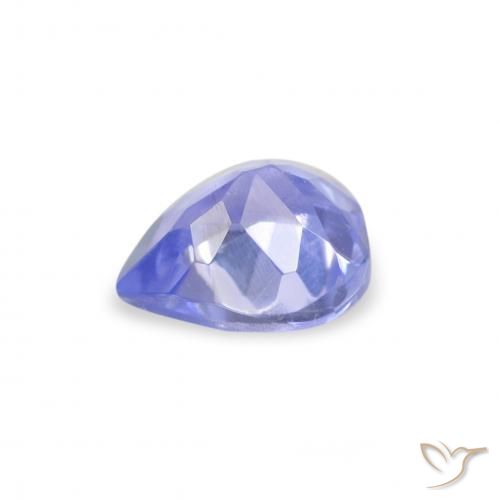 Tanzanite Viola Blu naturale da 0.34 ct, Forma a pera, VS