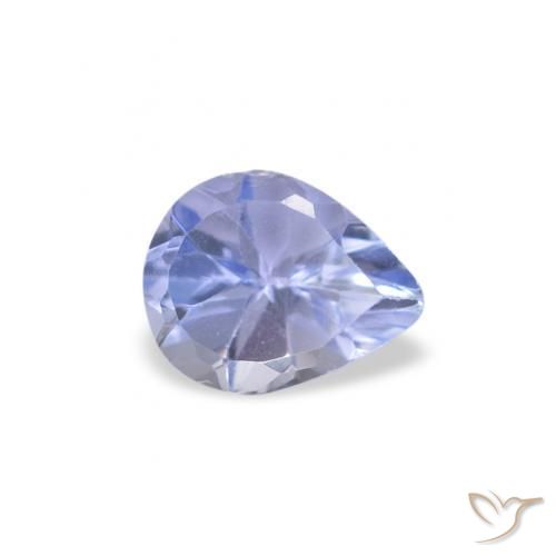 Tanzanite Blu pastello naturale da 0.33 ct, Forma a pera, VS