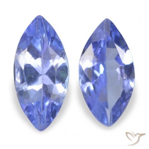 Gemme di Tanzanite Intenso Viola Blu naturale da 0.73 ct, Taglio marquise, VS