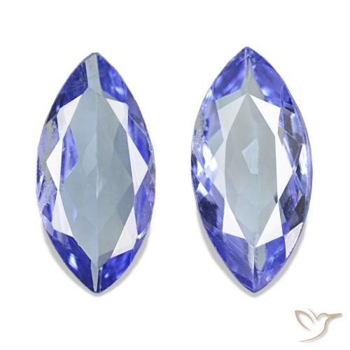 0.60ctw Viola elettrico blu Tanzanite, Taglio marquise, VS