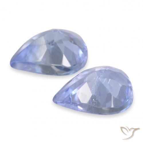 Gemme di Tanzanite Blu pastello naturale da 0.63 ct, Forma a pera, VS