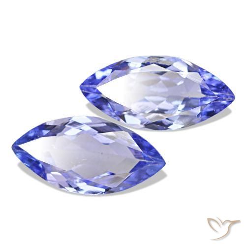 Gemme di Tanzanite Intenso Viola Blu naturale da 0.66 ct, Taglio marquise, VS