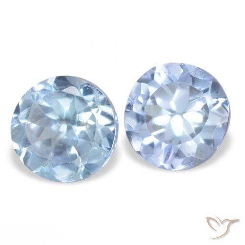 Gemme di Tanzanite Bianco bluastro naturale da 0.29 ct, Rotondo, VS