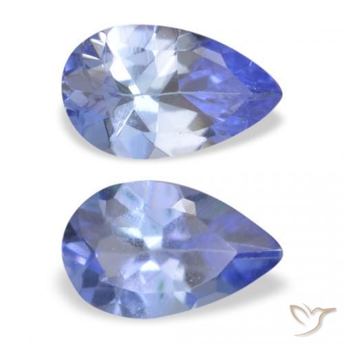 Gemme di Tanzanite Blu navy medio naturale da 0.44 ct, Forma a pera, VS