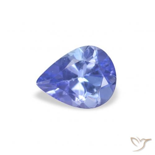 0.35ct Naturale Intenso Viola Blu Tanzanite, Forma a pera, VS
