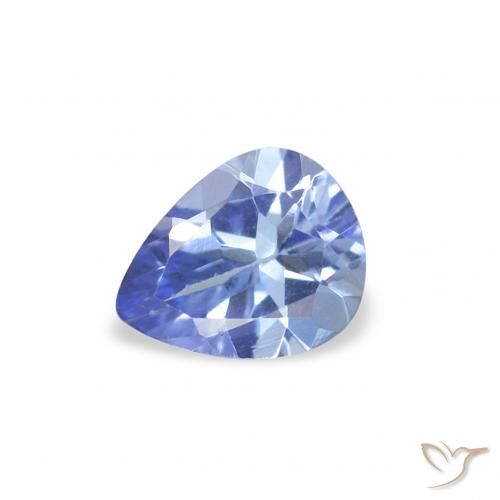 0.38ct Naturale Blu pastello Tanzanite, Forma a pera, VS