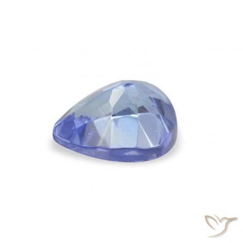 Tanzanite Blu pastello naturale da 0.38 ct, Forma a pera, VS