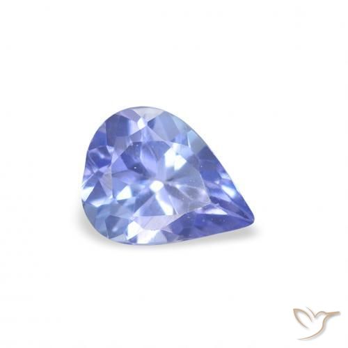 Tanzanite Viola Blu naturale da 0.34 ct, Forma a pera, VS