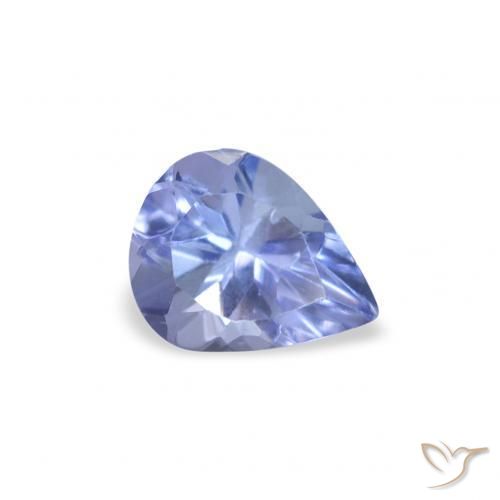 Tanzanite Blu pastello naturale da 0.36 ct, Forma a pera, VS