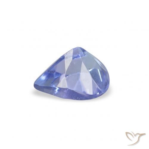 Tanzanite Blu pastello naturale da 0.36 ct, Forma a pera, VS