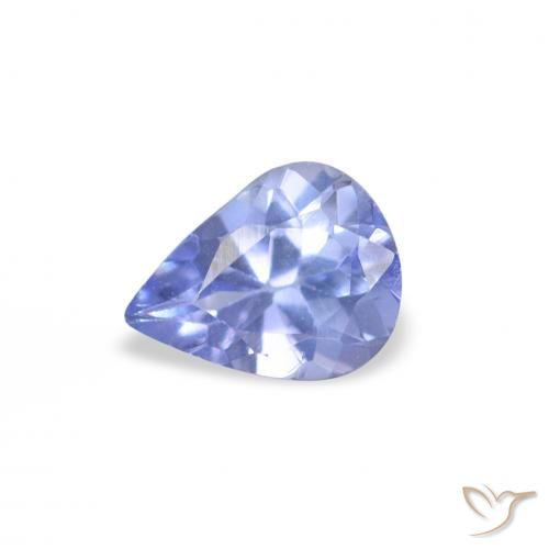 0.34ct Naturale Blu pastello Tanzanite, Forma a pera, VS